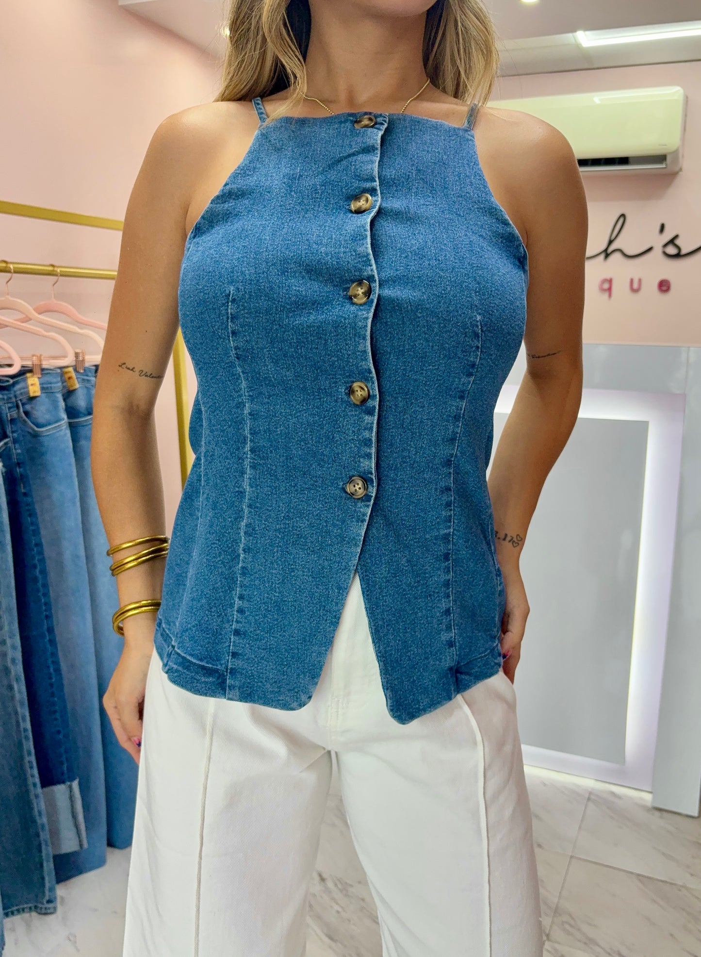 Denim top