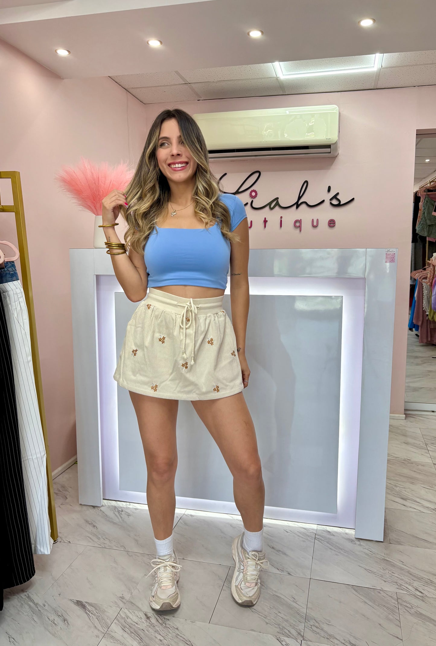 Corduroy Skort | Cream