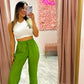 Wide Leg Pant | Green