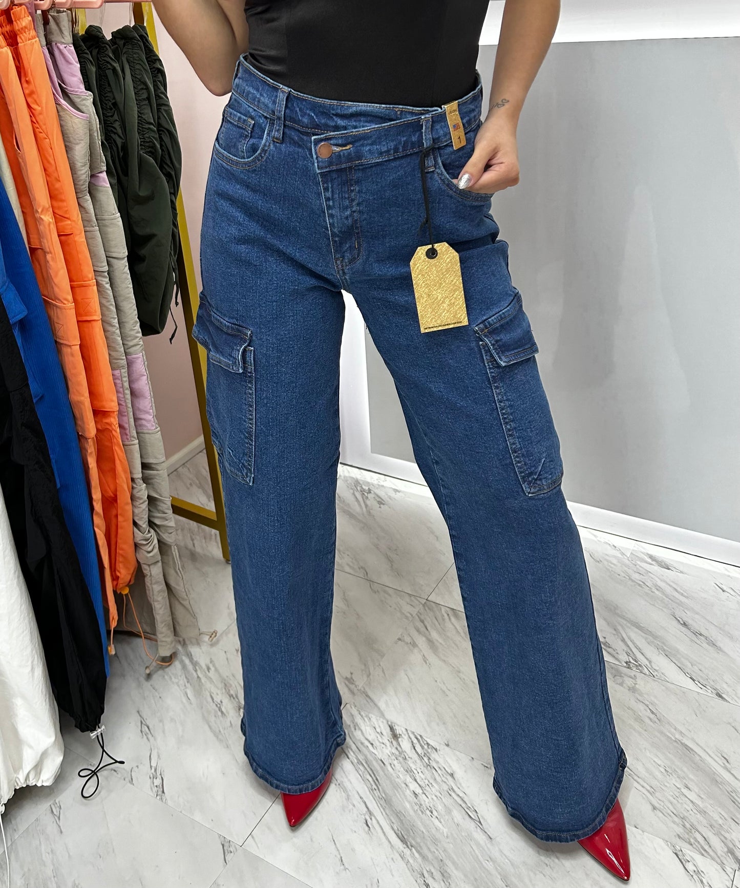 Vibrant Cargo Jeans