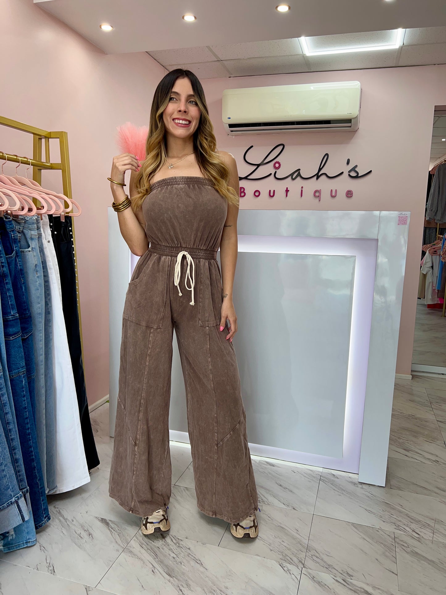 Jumpsuit Wide Leg | Brown