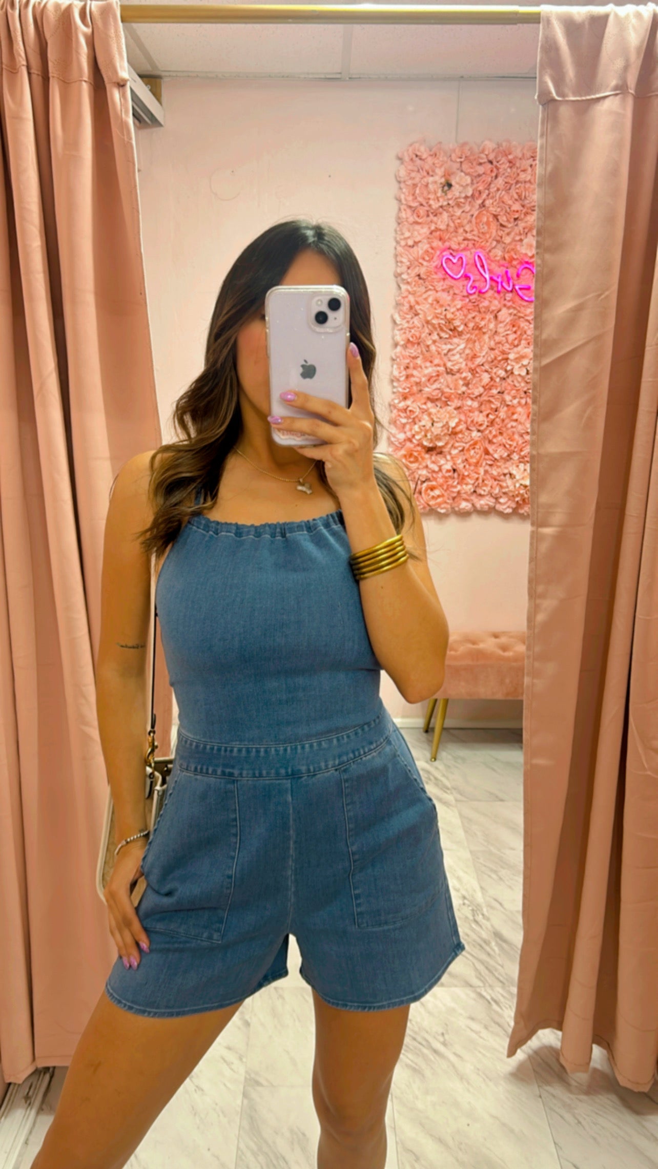 Denim Romper