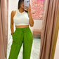 Wide Leg Pant | Green