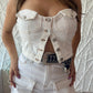 Denim Top | White