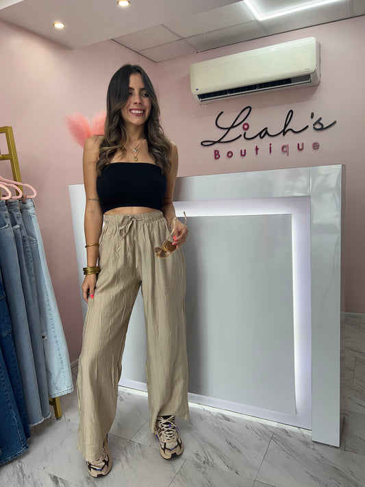 Wide Leg Pant | Khaki