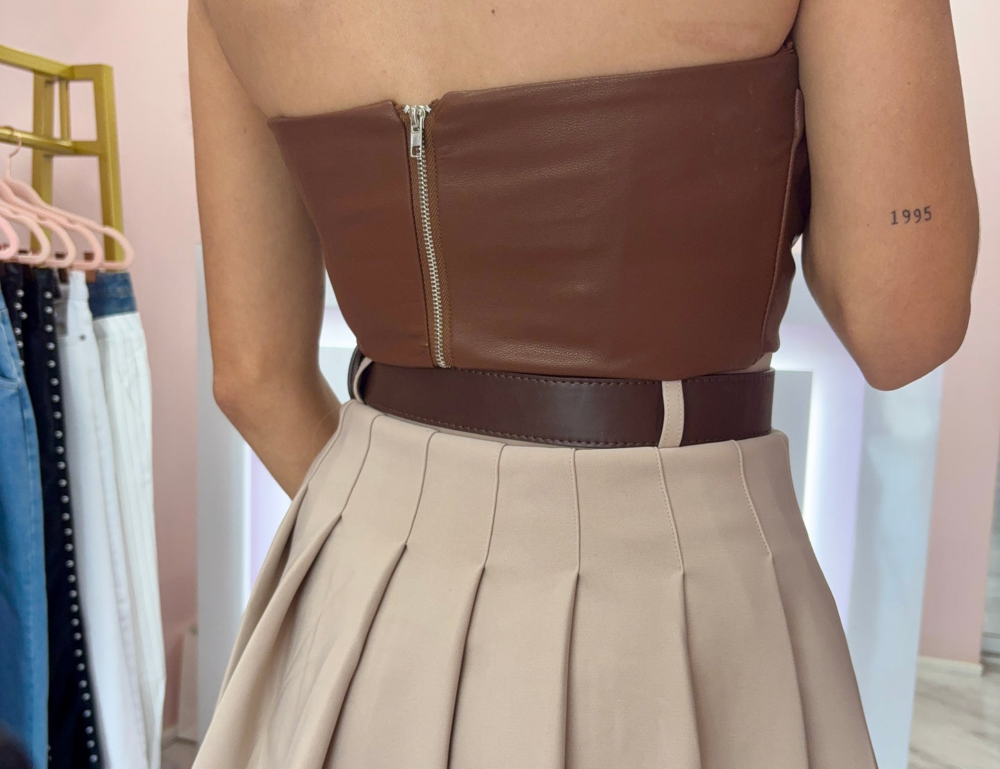 Leather Top | Brown