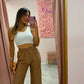 Pant Wide Leg | Brown