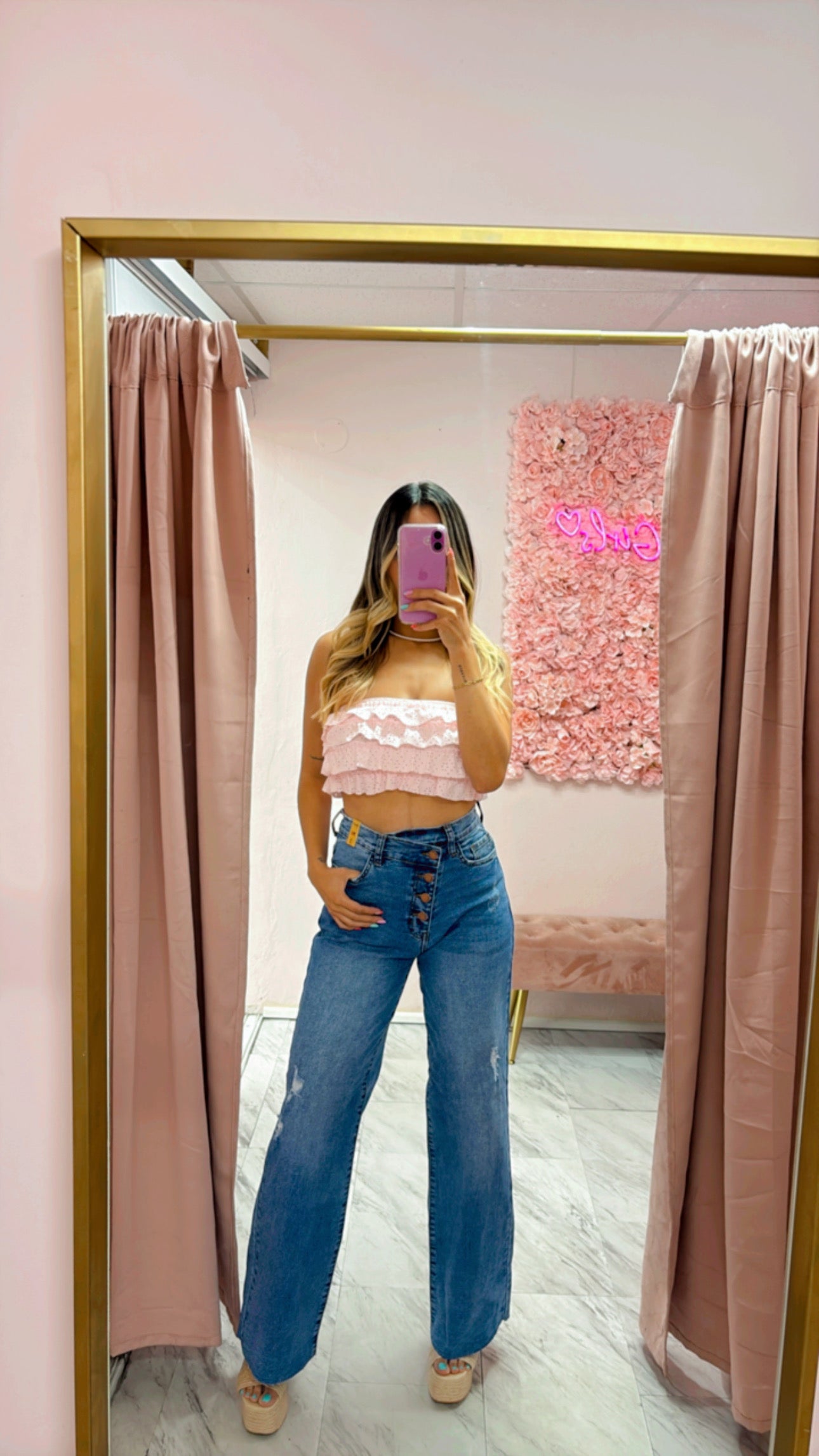 Wide Leg Vibrant Jeans