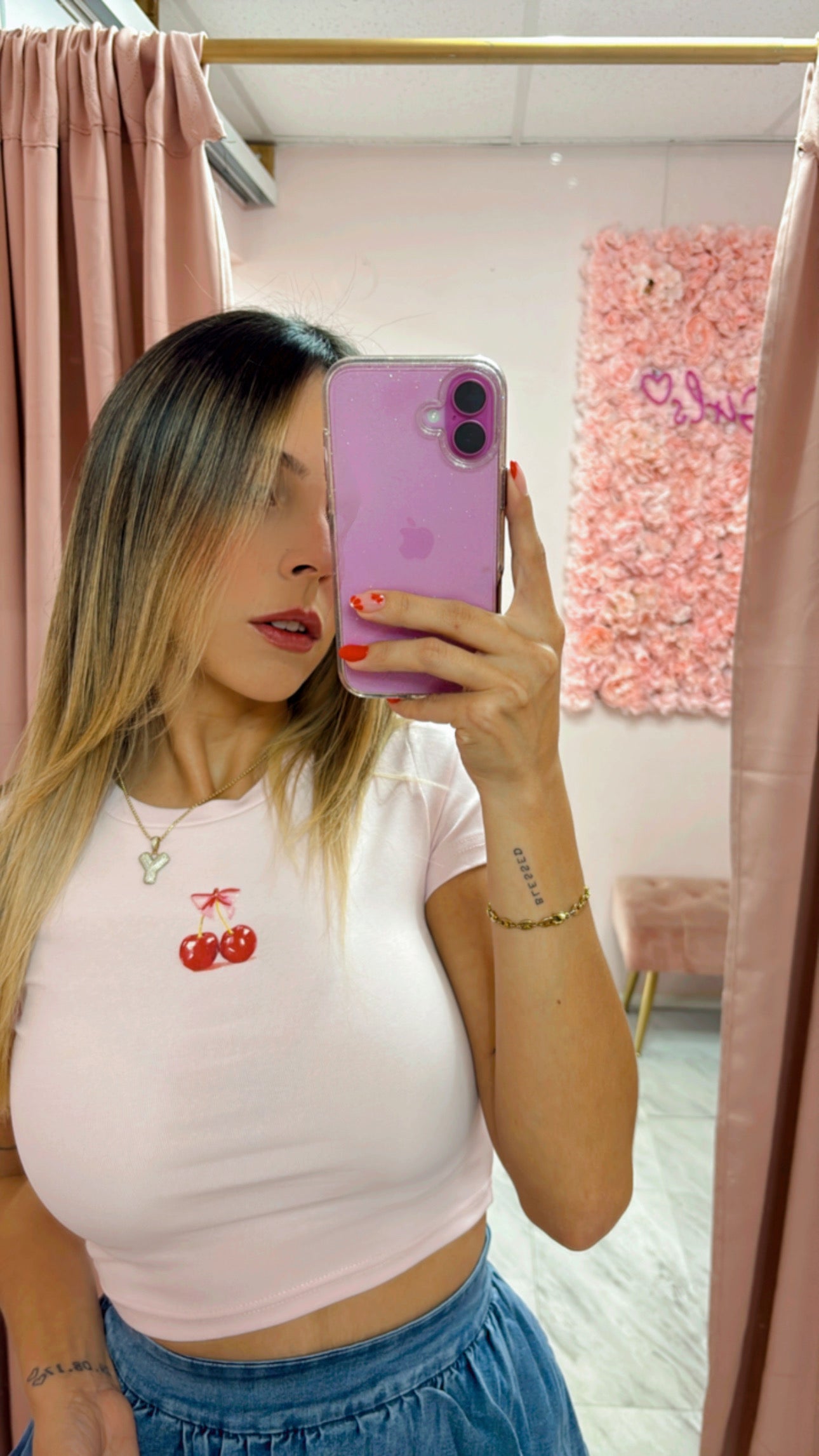 Cherry Tshirt | Pink