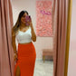 Midi Skirt | Orange