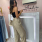 Wide Leg Pant | Khaki