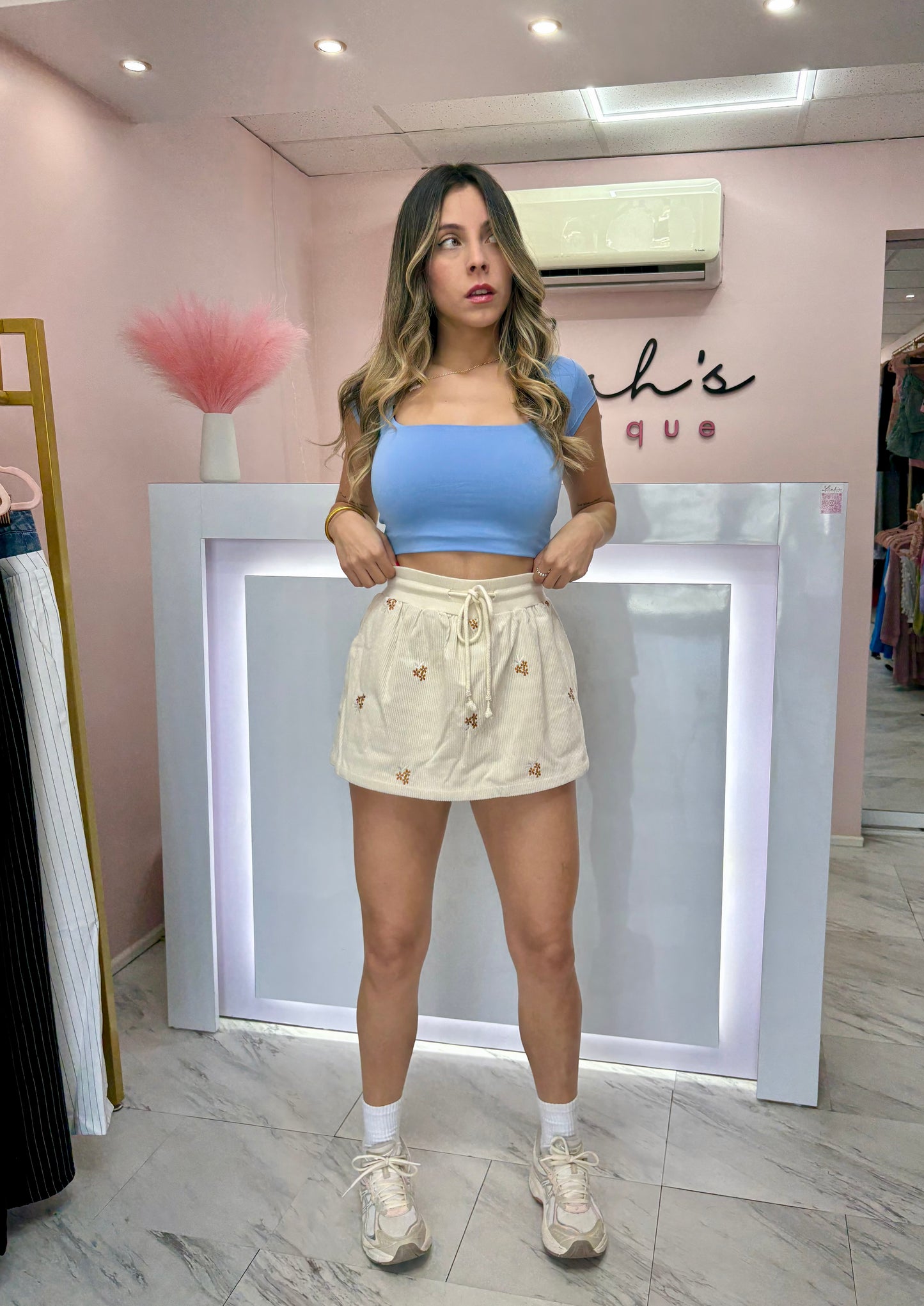 Corduroy Skort | Cream