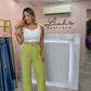 Wide Leg Pant | Pale Olive