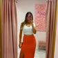 Midi Skirt | Orange