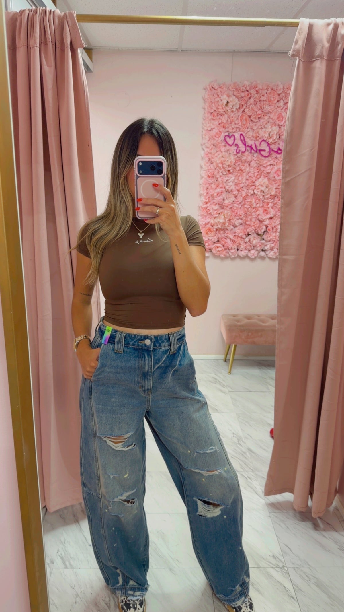 Distressed Baggy Jean
