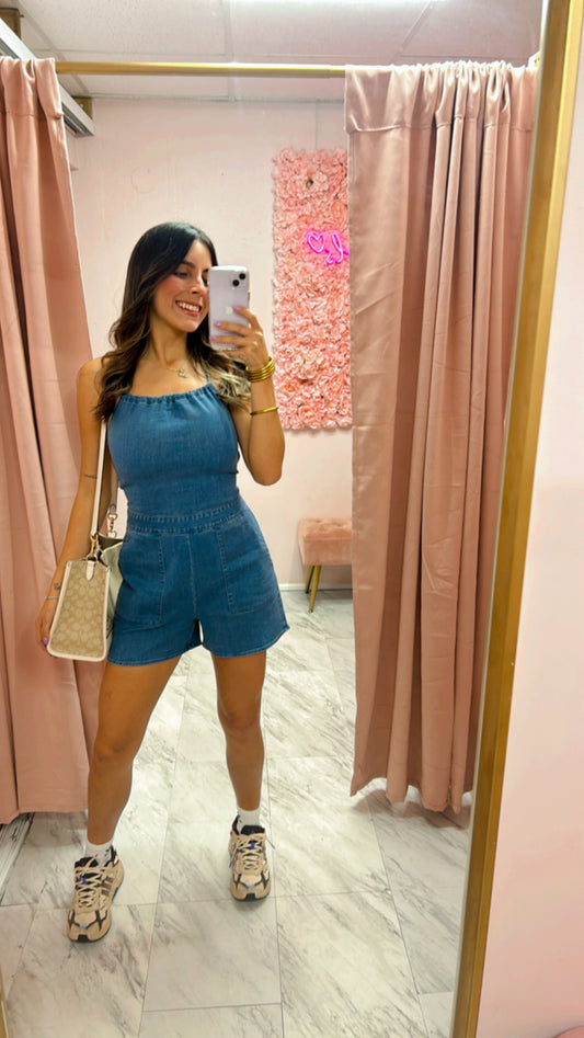 Denim Romper