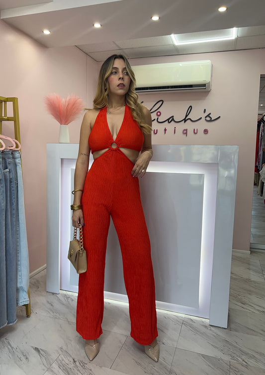 Jumpsuit | Tomato Red