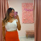 Midi Skirt | Orange