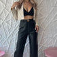 Leather Cargo Pant