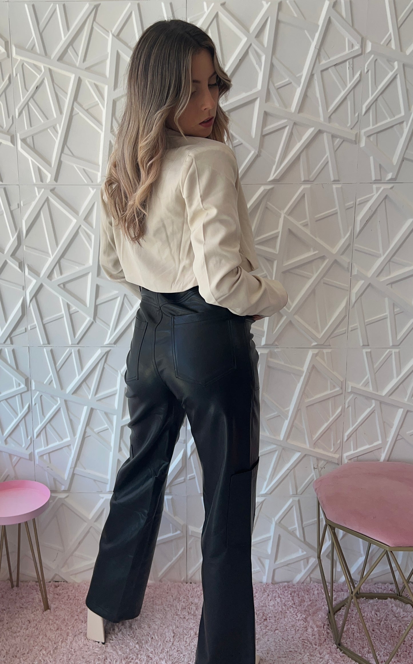 Leather Cargo Pant