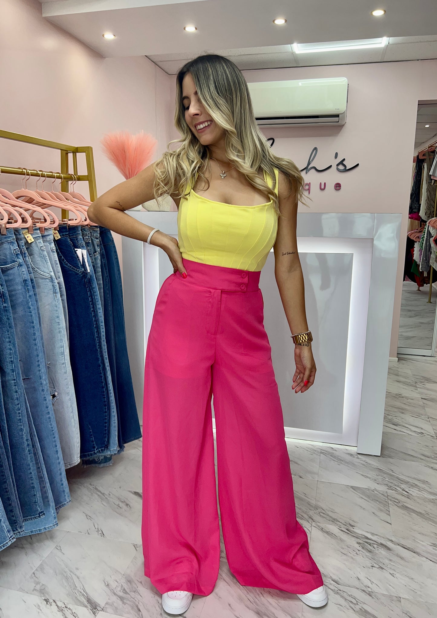 Wide Leg Pants | Fuchsia