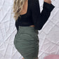 Parachute Mini Skirt | Olive