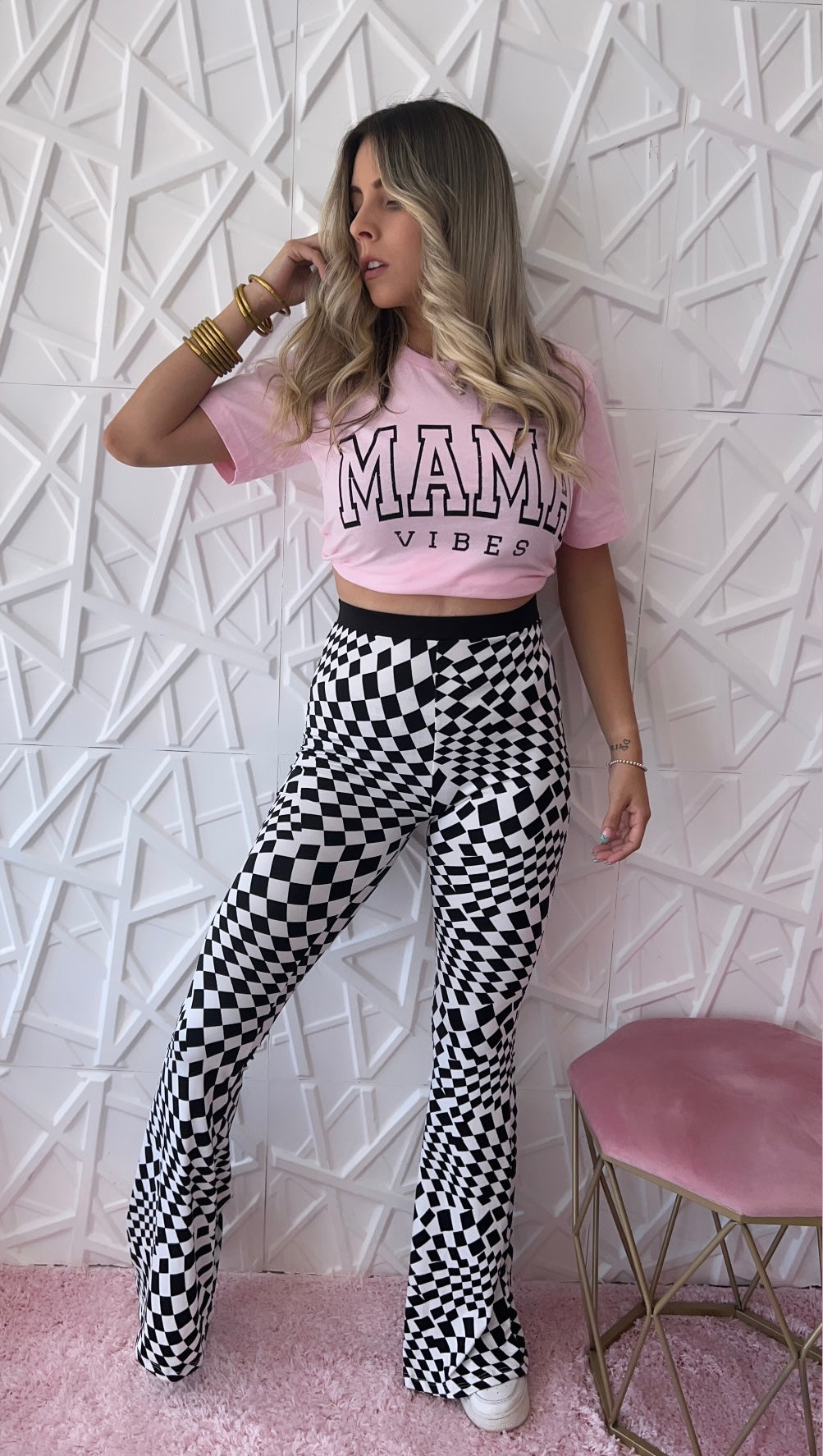 Mama Vibes Tshirt | Pink