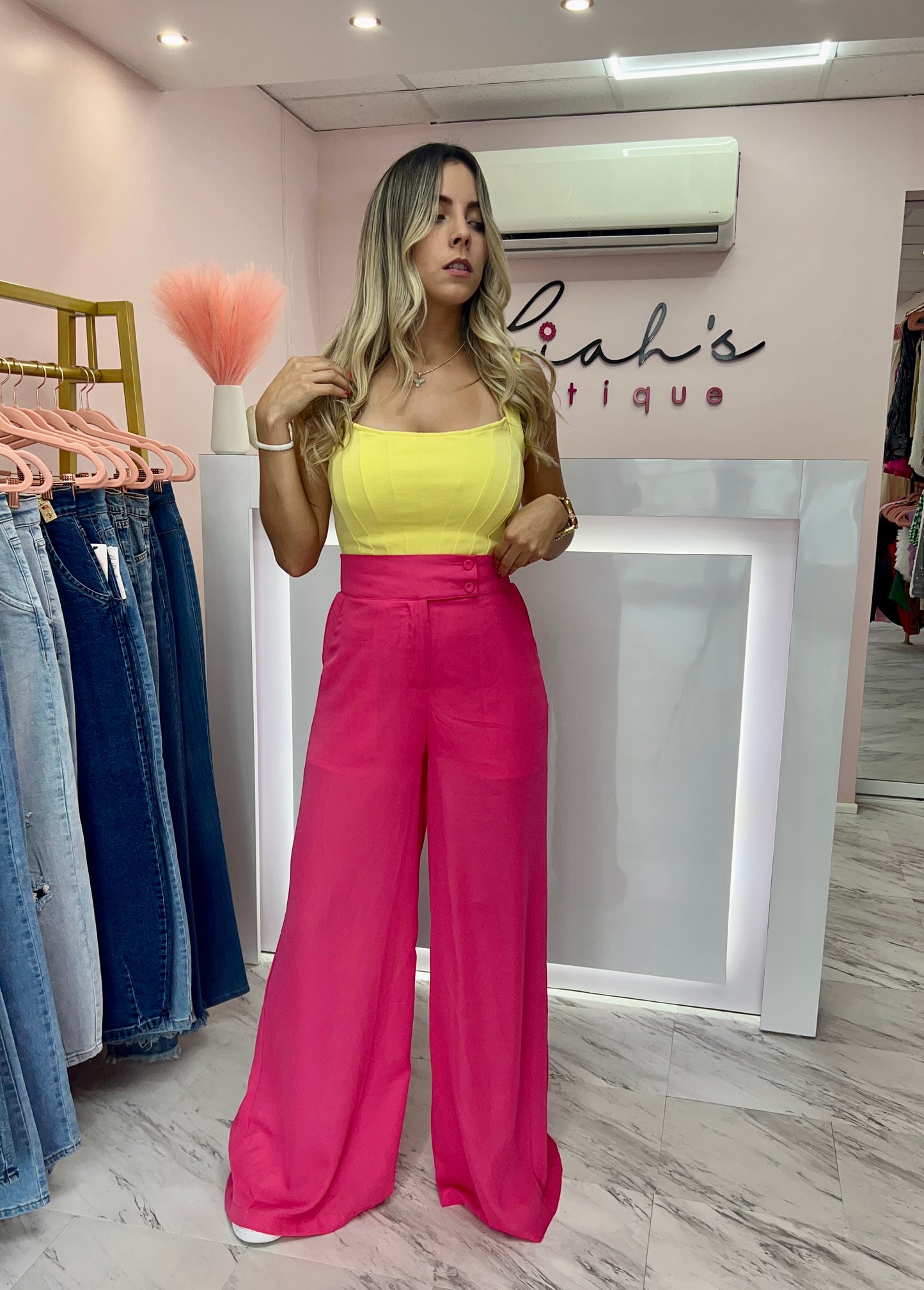 Wide Leg Pants | Fuchsia