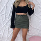 Parachute Mini Skirt | Olive