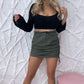 Parachute Mini Skirt | Olive