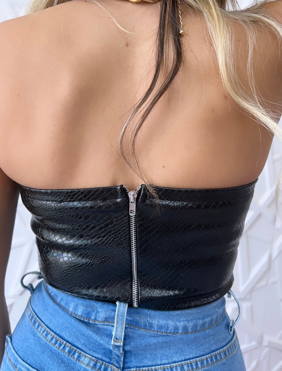 Leather Corset | Black